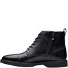 CLARKS MENS ZIP LACE ANKLE BOOT - BLACK LEATHER